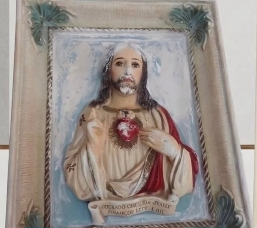 Sagrado Coração de Jesus antes da restauração