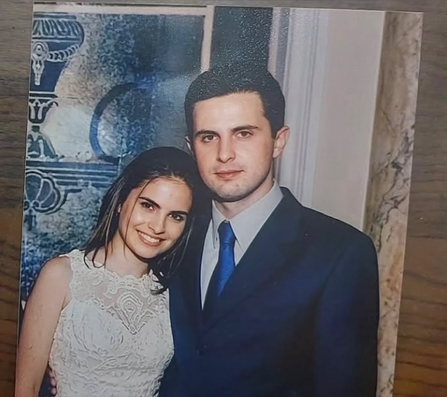 Fotografia de casal depois da restauração